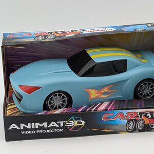 Cartoons Talking Animated Radio Control Blue Race Car with Built in Projector